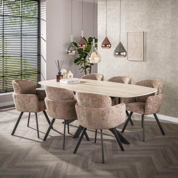 *WOONWINKEL* Ovale Eetkamertafel In Keramiek, Huis en Inrichting, Tafels | Eettafels, Verzenden, Nieuw