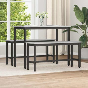 vidaXL Eetbank Grijs Sonoma 100 x 32,5 x 48,5 cm, Verzenden, Nieuw