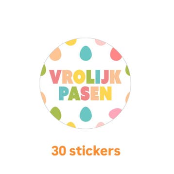Vrolijk pasen - 30 stickers - Sluitstickers - paashaas -..., Ophalen of Verzenden, Nieuw, Sticker
