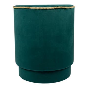 poef fluweel goud petrol 38x38x45cm, Huis en Inrichting, Verzenden, Nieuw