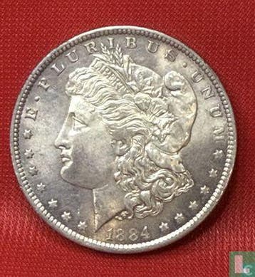 Verenigde Staten 1 dollar 1884 (O), Postzegels en Munten, Verzenden, Losse munt, Goud