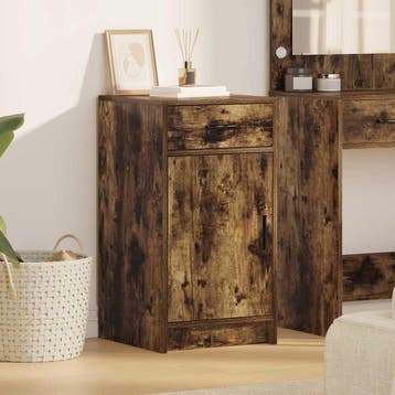 vidaXL Dressoir Gerookt eiken 40 x 40,5 x 75 cm Bewerkt hout, Verzenden, Nieuw, Overige houtsoorten, Minder dan 50 cm