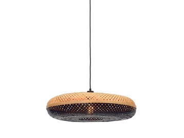 2dekans | Good&Mojo Palawan Hanglamp - Bamboe en Zwart - Ø, Ophalen of Verzenden, Zo goed als nieuw