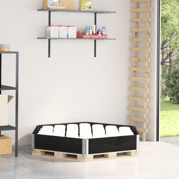 vidaXL Verhoogde plantenbak zeshoekig 160x160 cm grenenhout, Verzenden, Nieuw, Hout