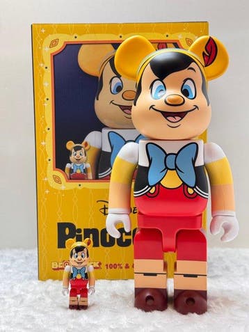 Medicom Toy - BE@RBRICK 400% & 100% Pinocchio Bearbrick set