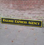Railway Express Agency Emaille Bord - 180 x 30cm - Origineel, Ophalen, Gebruikt