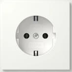 Gira TX_44 stopcontact met randaarde zuiver wit - 418866, Doe-het-zelf en Verbouw, Elektra en Kabels, Ophalen of Verzenden, Nieuw