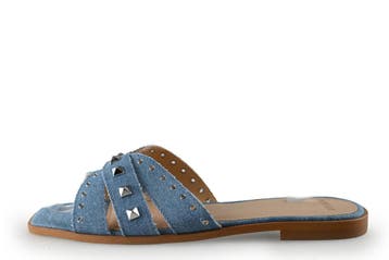 Manfield Slippers in maat 40 Blauw, Slippers, Zo goed als nieuw, Manfield, Verzenden