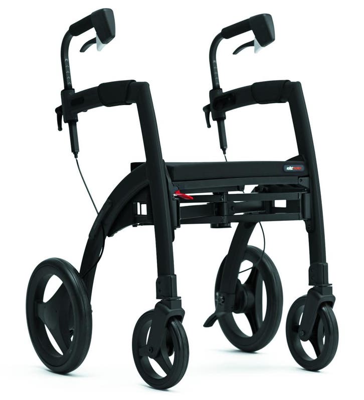 Rollz Motion 2.1 matt zwart rollator rolstoel, Diversen, Rolstoelen, Nieuw, Ophalen of Verzenden