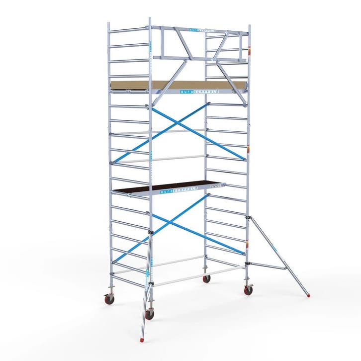 Basic rolsteiger 135 x 6,2m werkhoogte, Doe-het-zelf en Verbouw, Steigers, Rolsteiger of Kamersteiger, Nieuw, 5 meter of hoger