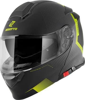 Bogotto H271 Wayke Zwart Geel Systeemhelm, Motoren, Systeemhelm, XXL, Nieuw met kaartje, Overige merken