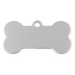 50 x RVS bedeltjes hondenlabel 40 x 20 x 1 mm – gat 2,5 m., Ophalen of Verzenden, Nieuw, Bedel