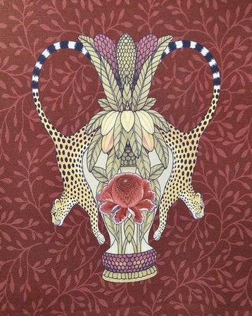 TESSUTO Bohemian Vases Paradise met krokodillen en