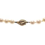 Antieke parelcollier met gouden slot (Ketting), Sieraden, Tassen en Uiterlijk, Kettingen, Gebruikt, Overige kleuren, Ophalen of Verzenden
