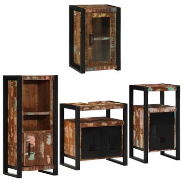 vidaXL Badkamermeubelset 4 st Multikleur 55 x 35 x 60 cm, Verzenden, Nieuw, Overige typen