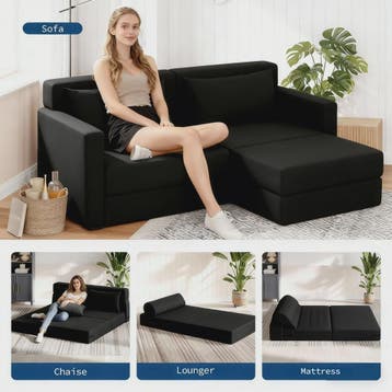 Garvee 4-in-1 Opvouwbare Futon Sofa Bed: Multifunctionele Sl, Verzenden, Nieuw