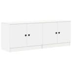 vidaXL Bed kast 2 pcs Wit 66 x 35 x 48 cm Geconstrueerd hout, Huis en Inrichting, Verzenden, Nieuw, Wit, Hout
