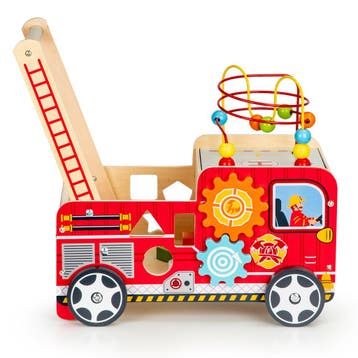 Houten Loopwagen Peuters | Brandweer Rood | Nieuw | Scher..., Ophalen of Verzenden, Nieuw, Loopvoertuig