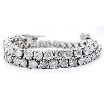 Zonder minimumprijs - Armband - 14 karaat Witgoud - 5.40ct., Sieraden, Tassen en Uiterlijk, Nieuw