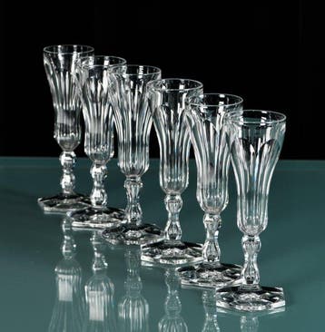 Prachtig lot van 6 antieke kristallen Val Saint Lambert