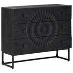 vidaXL Ladenkast met lade Zwart 75 x 30 x 65 cm, Minder dan 50 cm, Verzenden, Nieuw, Minder dan 100 cm