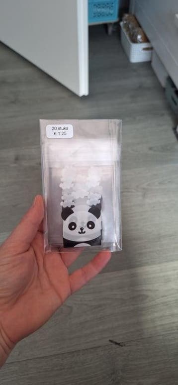 20x Cellofaamzakje Panda 7x7cm (Cellofaanzakjes), Ophalen of Verzenden, Nieuw, Cadeauzakje