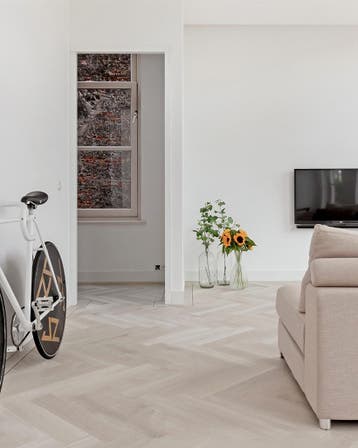 Plak pvc Visgraat  |  mFLOR Parva Broad Leaf 40810 Light, Huis en Inrichting, Stoffering | Vloerbedekking, Ophalen, Nieuw