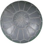 Poef Leder - Grijs, Verzenden, Nieuw