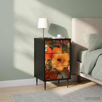 vidaXL Nachtkastje GENNEP 2 st Zwart eiken 36 x 33 x 61 cm, Huis en Inrichting, Minder dan 45 cm, Verzenden, Nieuw, 55 tot 70 cm