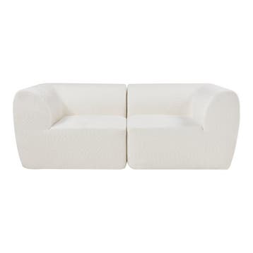 2-Zitsbank Hurvas modulaire bank 216x108x76 cm crème wit [en, Verzenden, Nieuw