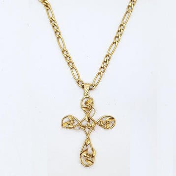 Ketting met hanger - 18 karaat Geel goud