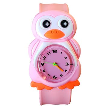 Fako - Kinderhorloge - Slap On Mini - Pinguïn - Roze, Verzenden, Nieuw