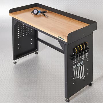 Datona Werkbank PRO - eiken werkblad - 150 cm - zwart -, Ophalen of Verzenden, Nieuw