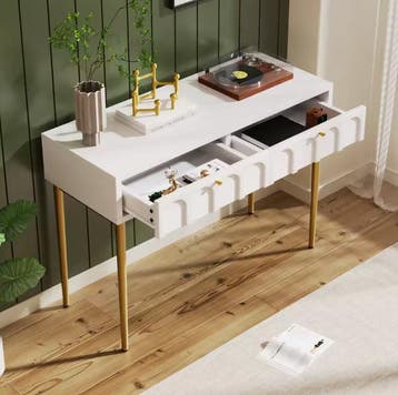 Crèmekleurige Ladekast met 2 Lades – 76,5 cm Hoog, Huis en Inrichting, Tafels | Kaptafels, Verzenden, Nieuw