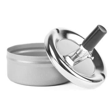 Benson Roterende metalen asbak - druk en draai - zilver -..., Ophalen of Verzenden, Nieuw