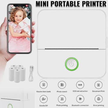 Mini Thermische Printer - Draagbaar, Bluetooth, voor Foto's, Verzenden, Nieuw