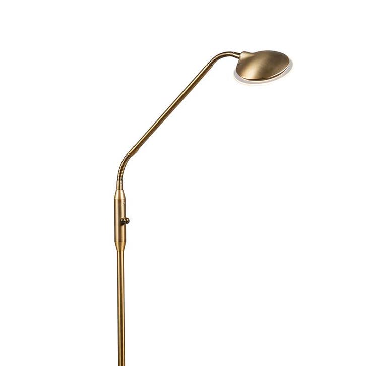 Moderne vloerlamp brons incl. LED - Eva, Huis en Inrichting, Lampen | Vloerlampen, Nieuw, Verzenden