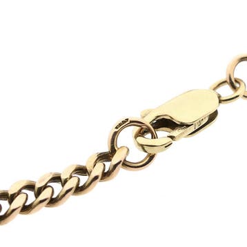 Roségouden gourmetschakel ketting, Sieraden, Tassen en Uiterlijk, Kettingen, Ophalen of Verzenden, Gebruikt, Goud, Goud