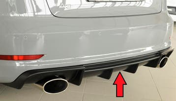 Rieger diffuser | A3 (8V): 07.12-08.16 (tot Facelift) - 5-dr, Verzenden, Nieuw, Audi