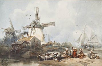Hermanus Koekkoek Sr. (1815-1882) - The off loading of the