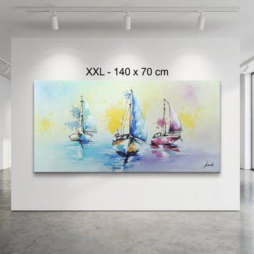 Monika Spiewak - Regatta - Oil Painting Stretched On The