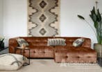 Loungebank Castricum - loungebanken - Cognac, Nieuw, 150 cm of meer, Stof, 250 tot 300 cm