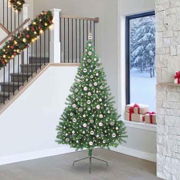 vidaXL Kunstmatig Voorverlicht Kerstboom met 300 LED Groen, Verzenden, Nieuw