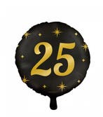 Classy party foil Balloon 25 jaar, Hobby en Vrije tijd, Feestartikelen, Verzenden, Nieuw, Versiering, Verjaardag