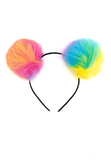 KIMU® Haarband Beertje Pompoms Bolletjes Diadeem Regenboog O, Kleding | Dames, Ophalen of Verzenden, Nieuw, Carnaval, Accessoires