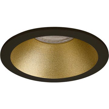 GU10 Inbouwspot Set - Mat Zwart/Goud - Inbouw Rond -, Ophalen of Verzenden, Nieuw, Overige fittingen, Plafondspot of Wandspot