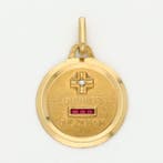 Hanger - 18 karaat Geel goud - 0.01ct. tw. Diamant, Sieraden, Tassen en Uiterlijk