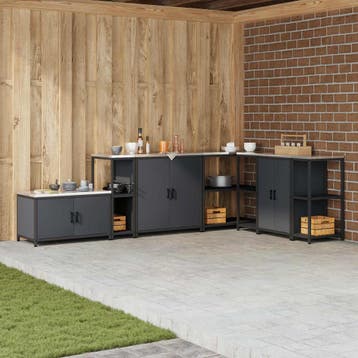 vidaXL Keukenplankeenheid HATTEM Antracietkleurig 30 x 50 x, Verzenden, Nieuw