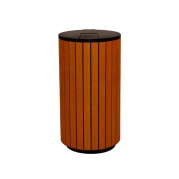 Buitenafvalbak houtlook 90ltr - antraciet, Verzenden, Nieuw