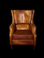 Fauteuil - Leder, Hout